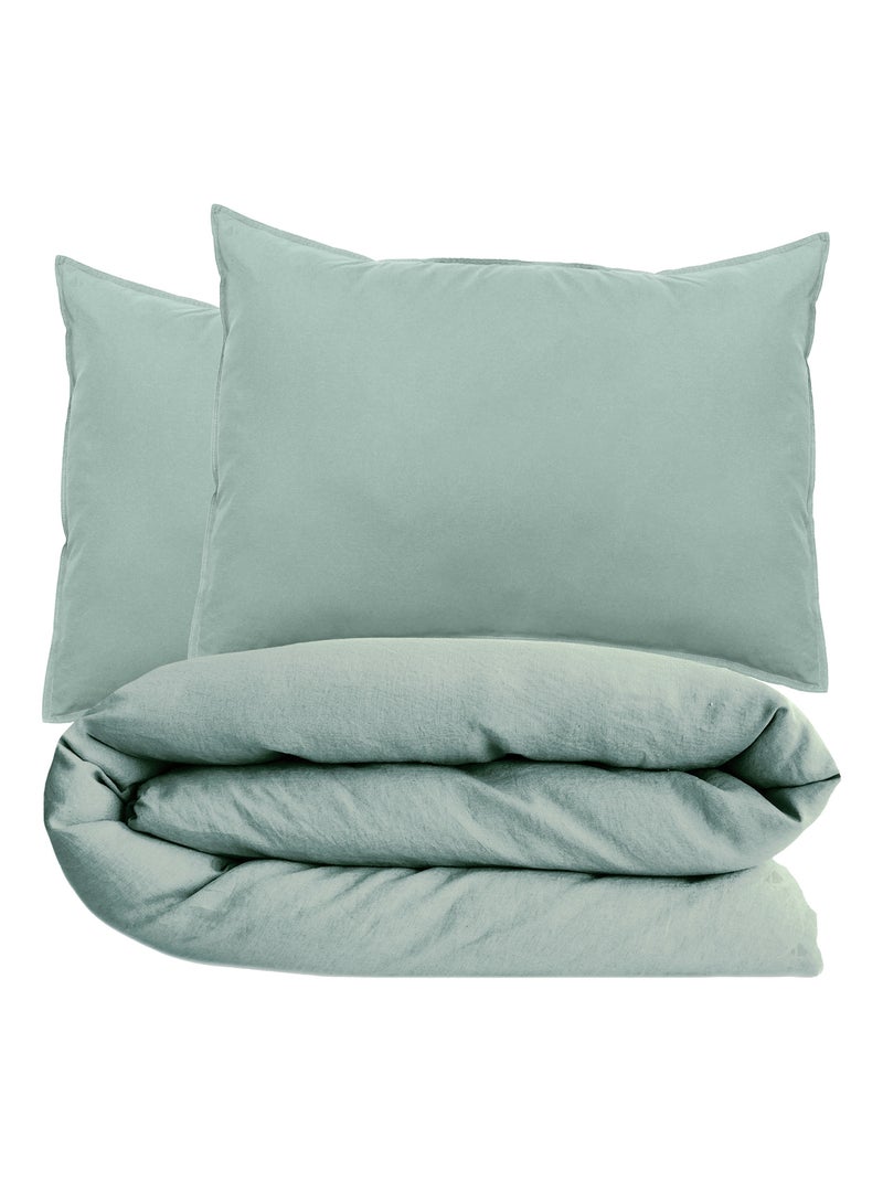 Parure de lit collection OPÉRA Taie 50x70 cm Vert anis - Kiabi