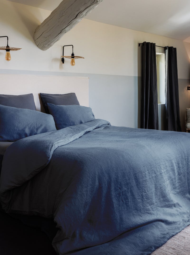 Parure de lit collection OPÉRA Taie 65x65 cm Gris froid - Kiabi