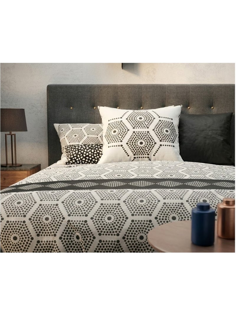 Parure de lit Collection Pavagie Noir - Kiabi