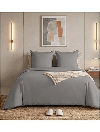 Parure de lit collection percale de coton uni