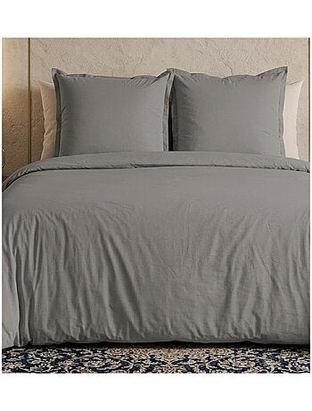 Parure de lit collection percale de coton uni