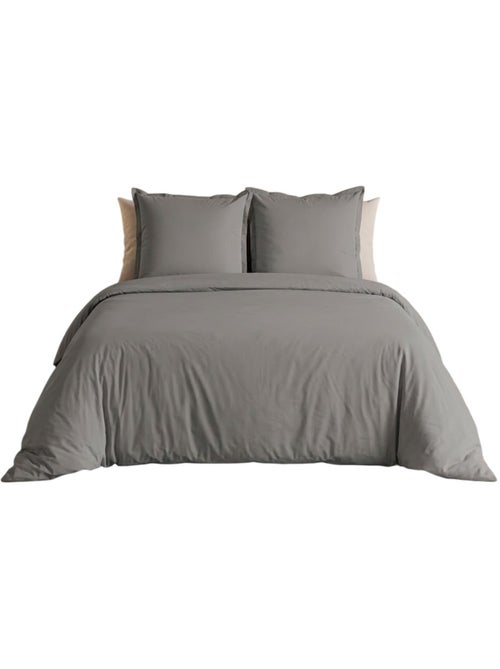 Parure de lit Collection Percale de coton Uni - Kiabi