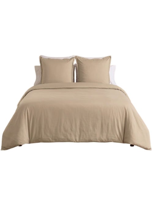 Parure de lit Collection Percale de coton Uni - Kiabi