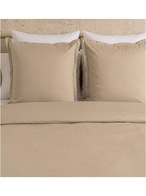 Parure de lit Collection Percale de coton Uni - Kiabi