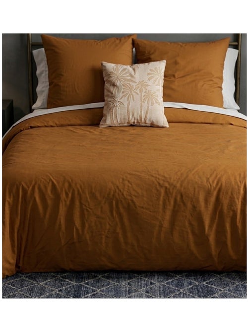 Parure de lit Collection Percale de coton Uni - Kiabi