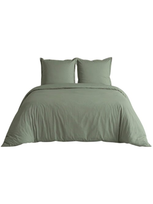 Parure de lit Collection Percale de coton Uni - Kiabi