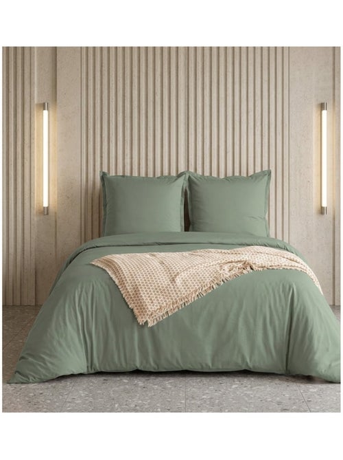 Parure de lit Collection Percale de coton Uni - Kiabi