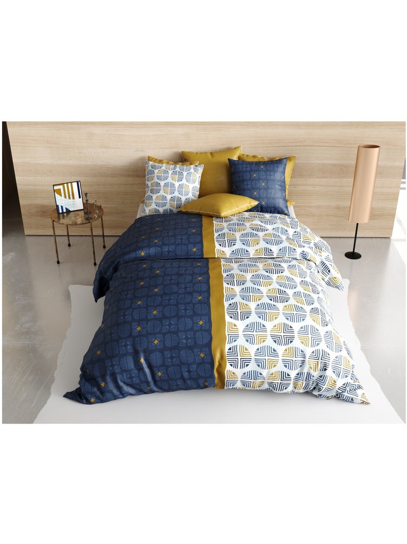 Parure de lit Collection Sirius Bleu - Kiabi