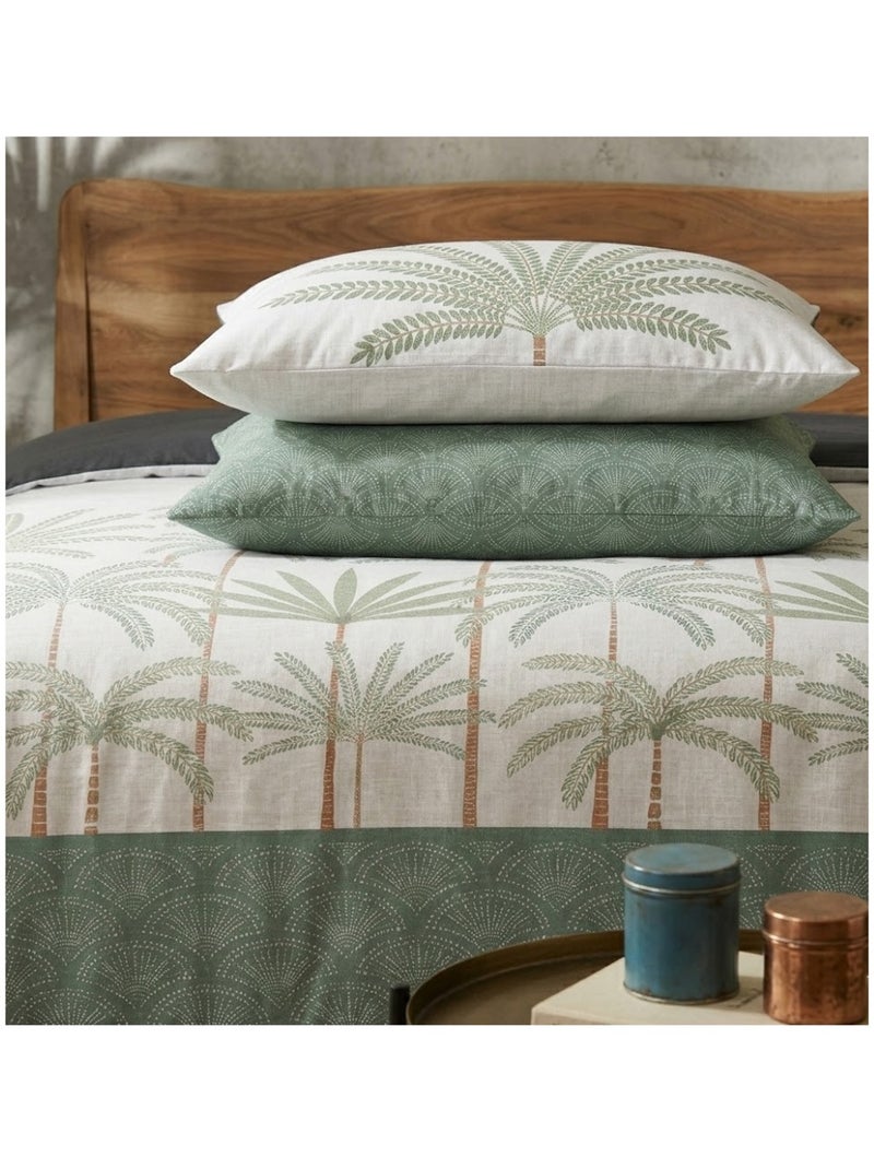 Parure de lit Collection Sous les palmiers Vert - Kiabi