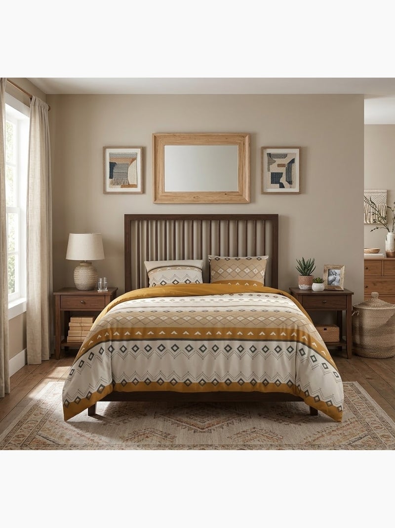 Parure de lit Collection Xenna Marron - Kiabi