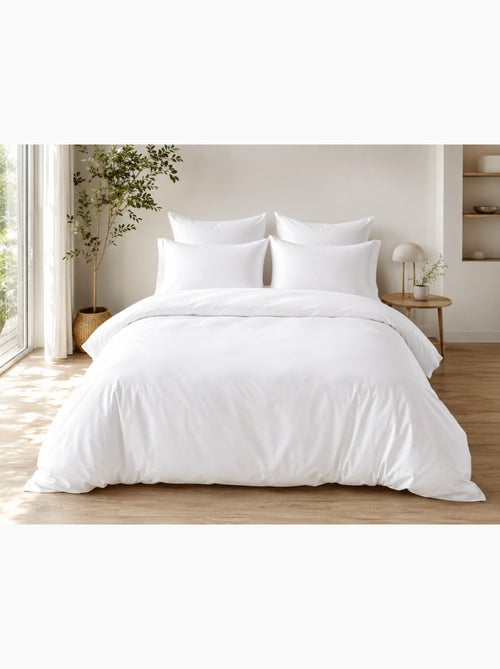 Parure de Lit Complète - 100% Coton 57 Fils - Drap-Housse + 4 Taies - Kiabi Parure de Lit Complète - 100% Coton 57 Fils - Drap-Housse + 4 Taies - Kiabi