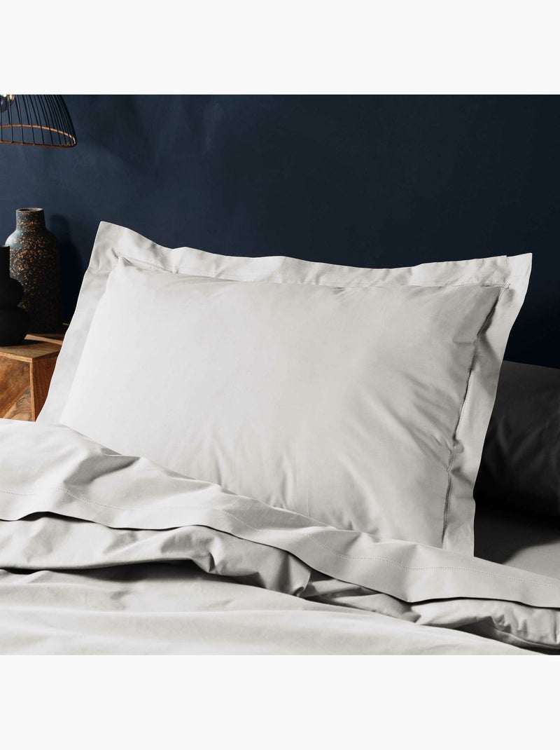 Parure de Lit Complète - 100% Coton 57 Fils - Drap-Housse + 4 Taies Blanc - Kiabi