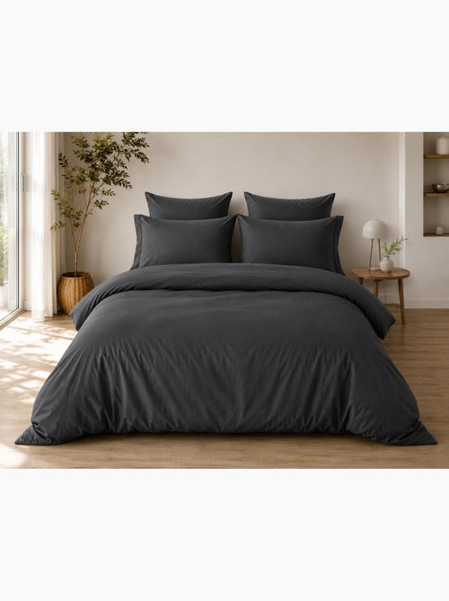 Parure de Lit Complète - 100% Coton 57 Fils - Drap-Housse + 4 Taies - Kiabi Parure de Lit Complète - 100% Coton 57 Fils - Drap-Housse + 4 Taies - Kiabi