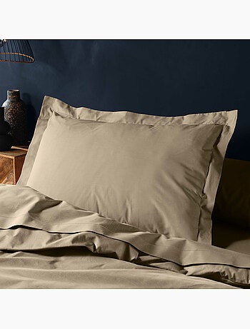 Parure de Lit Complète - 100% Coton 57 Fils - Drap-Housse + 4 Taies