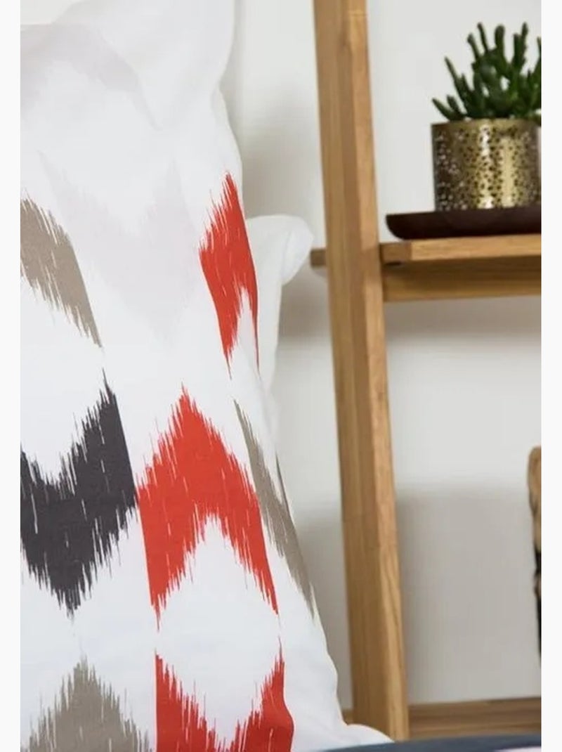 Parure de lit complète - côté déco - seri - 100% coton - 2 taies d'oreiller - 220x240 cm Blanc - Kiabi