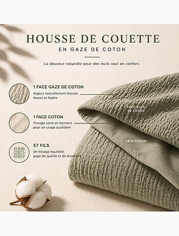 Parure de lit complète – 2 taies 63x63 cm + drap housse