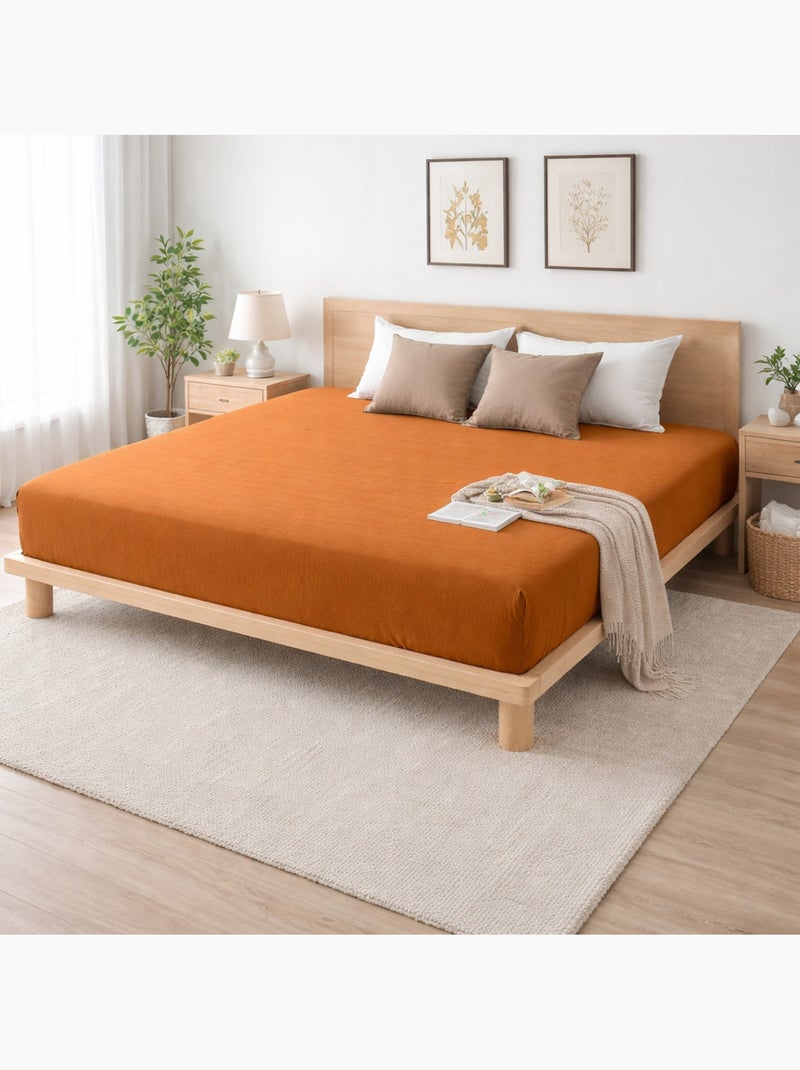 Parure de lit complète – 2 taies 63x63 cm + drap housse Camel - Kiabi