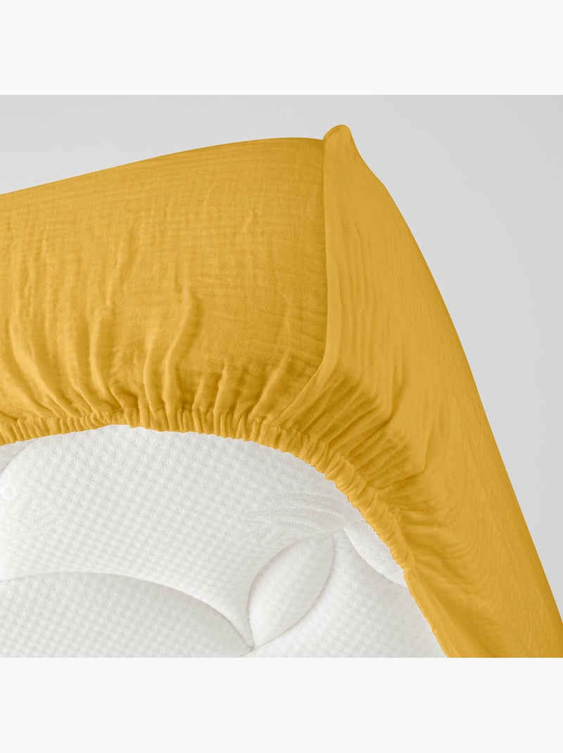 Parure de lit complète – 2 taies 63x63 cm + drap housse Jaune - Kiabi