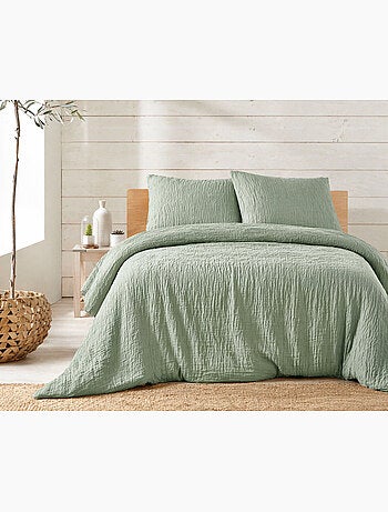Parure de lit complète – 2 taies 63x63 cm + drap housse