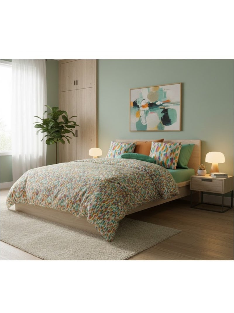 Parure de lit Confettis Orange - Kiabi