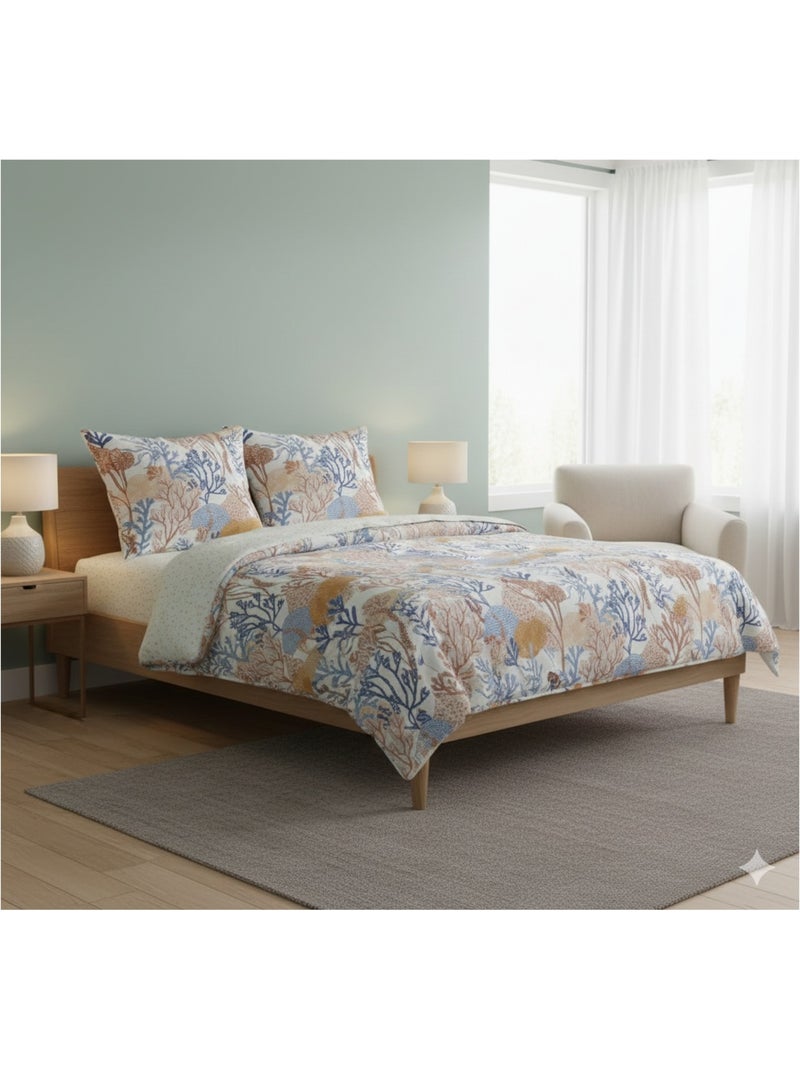 Parure de lit Corail d'azura Bleu - Kiabi