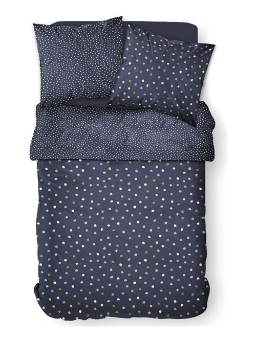 Parure de lit coton 2 personnes imprimé a pois SUNSHINE - Kiabi