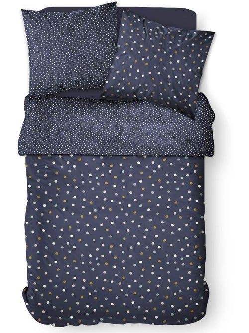 Parure de lit coton 2 personnes imprimé a pois SUNSHINE - Kiabi