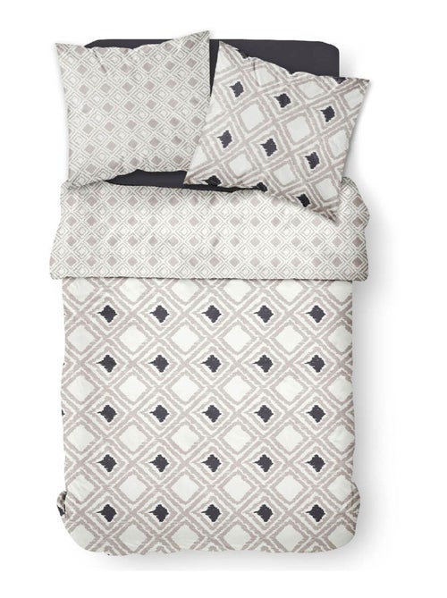 Parure de lit coton 2 personnes imprimé ethnique SUNSHINE - Kiabi Parure de lit coton 2 personnes imprimé ethnique SUNSHINE - Kiabi