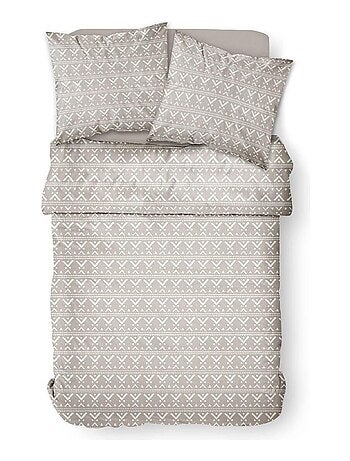 Parure de lit coton 2 personnes imprimé ethnique SUNSHINE