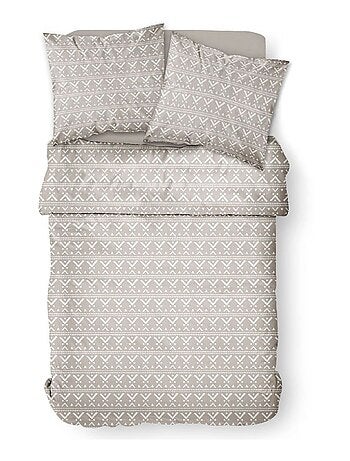 Parure de lit coton 2 personnes imprimé ethnique SUNSHINE