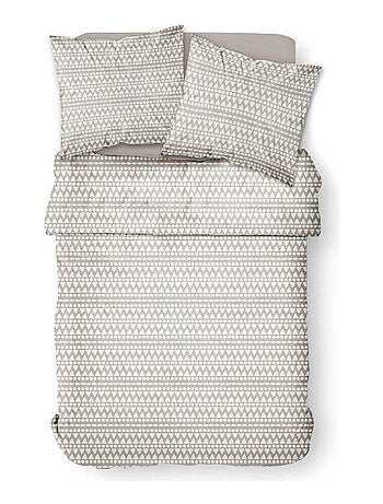 Parure de lit coton 2 personnes imprimé ethnique SUNSHINE