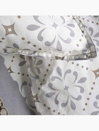 Parure de lit coton 2 personnes imprimé floral SUNSHINE