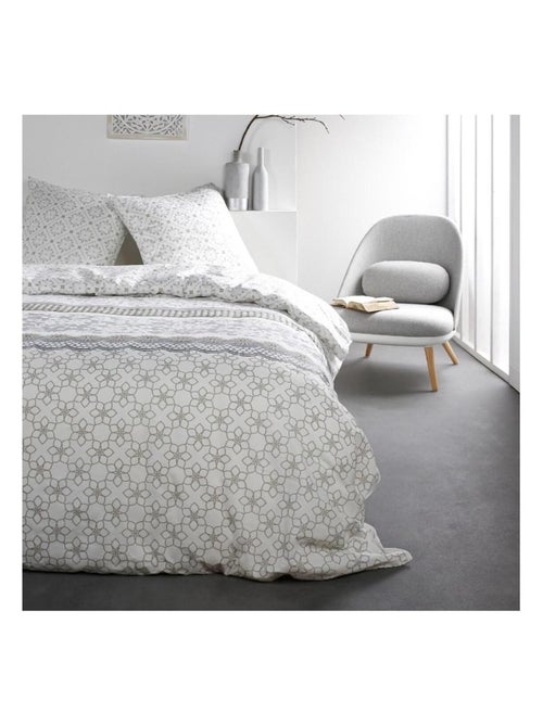 Parure de lit coton 2 personnes imprimé floral SUNSHINE - Kiabi