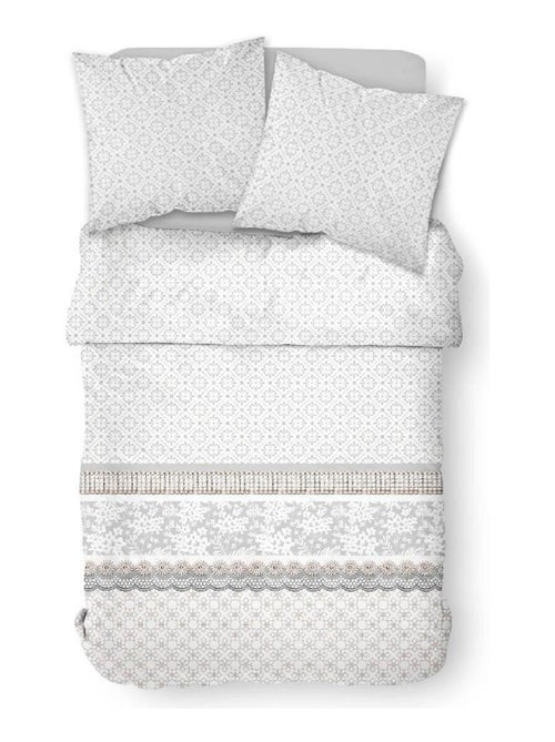 Parure de lit coton 2 personnes imprimé floral SUNSHINE - Kiabi