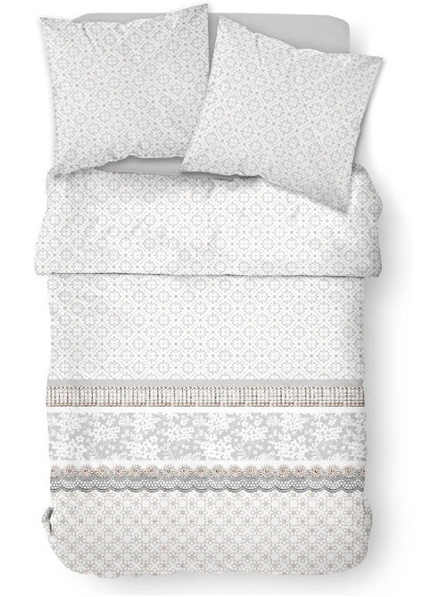 Parure de lit coton 2 personnes imprimé floral SUNSHINE - Kiabi