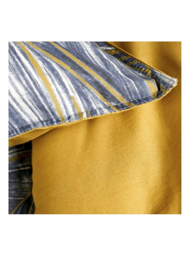 Parure de lit coton 2 personnes imprimé floral SUNSHINE Bleu - Kiabi