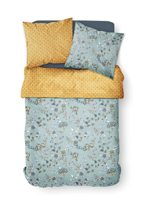 Parure de lit coton 2 personnes imprimé floral SUNSHINE - Kiabi