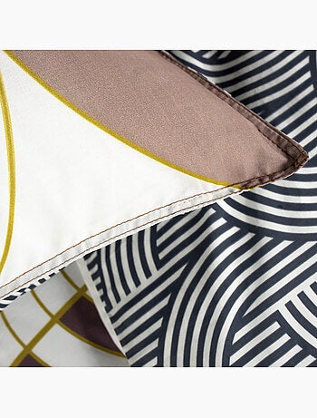Parure de lit coton 2 personnes imprimé graphique SUNSHINE