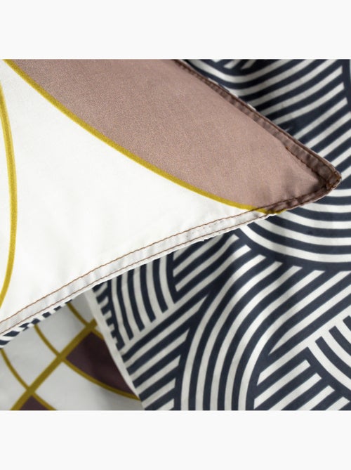 Parure de lit coton 2 personnes imprimé graphique SUNSHINE - Kiabi