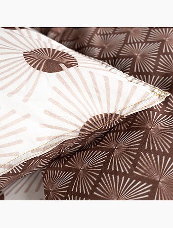 Parure de lit coton 2 personnes imprimé graphique SUNSHINE