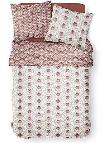 Parure de lit coton 2 personnes imprimé graphique SUNSHINE