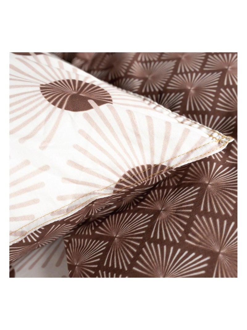Parure de lit coton 2 personnes imprimé graphique SUNSHINE Blanc - Kiabi