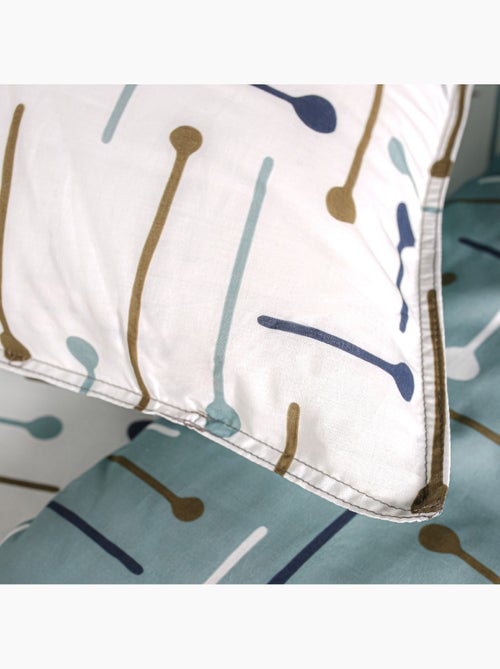 Parure de lit coton 2 personnes imprimé graphique SUNSHINE - Kiabi