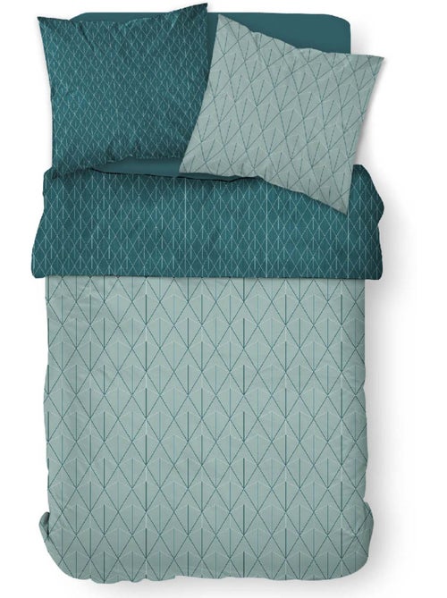 Parure de lit coton 2 personnes imprimé graphique SUNSHINE - Kiabi