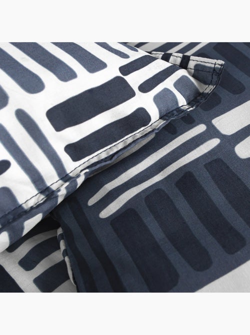 Parure de lit coton 2 personnes imprimé graphique SUNSHINE - Kiabi