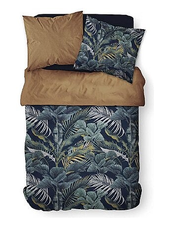 Parure de lit coton 2 personnes imprimé jungle SUNSHINE