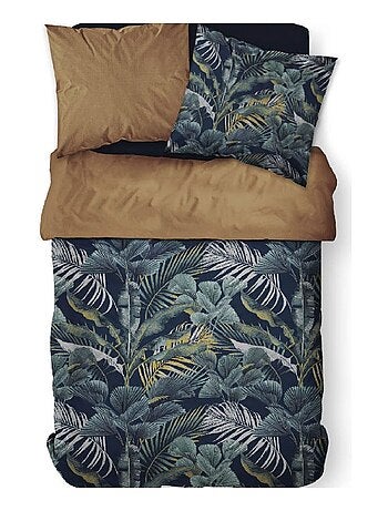 Parure de lit coton 2 personnes imprimé jungle SUNSHINE