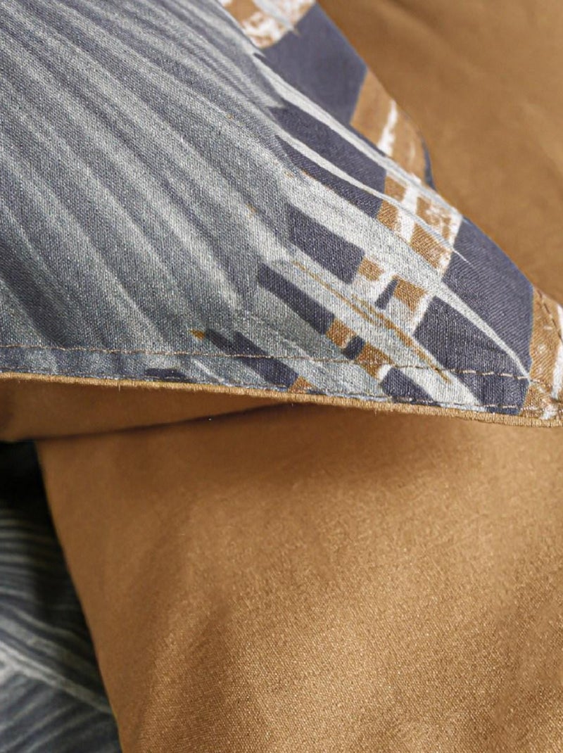 Parure de lit coton 2 personnes imprimé jungle SUNSHINE Bleu - Kiabi