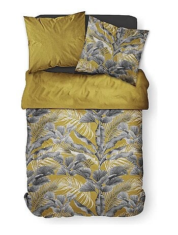 Parure de lit coton 2 personnes imprimé jungle SUNSHINE