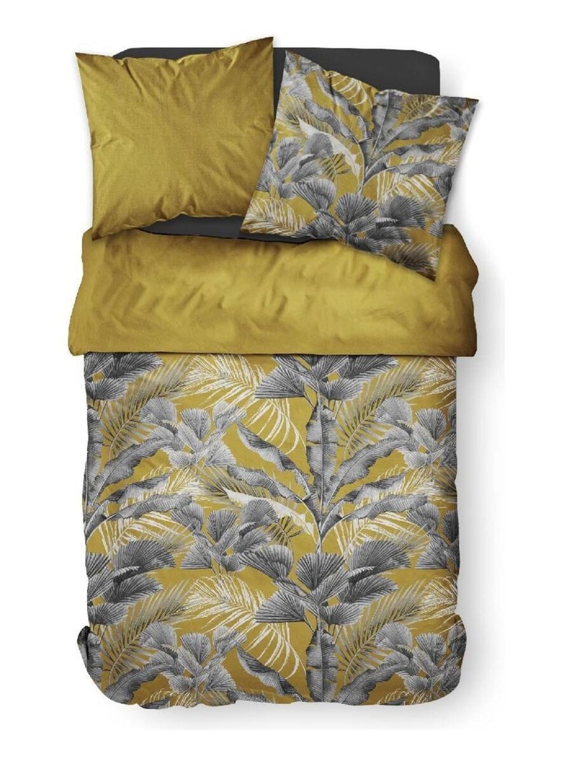 Parure de lit coton 2 personnes imprimé jungle SUNSHINE Marron - Kiabi